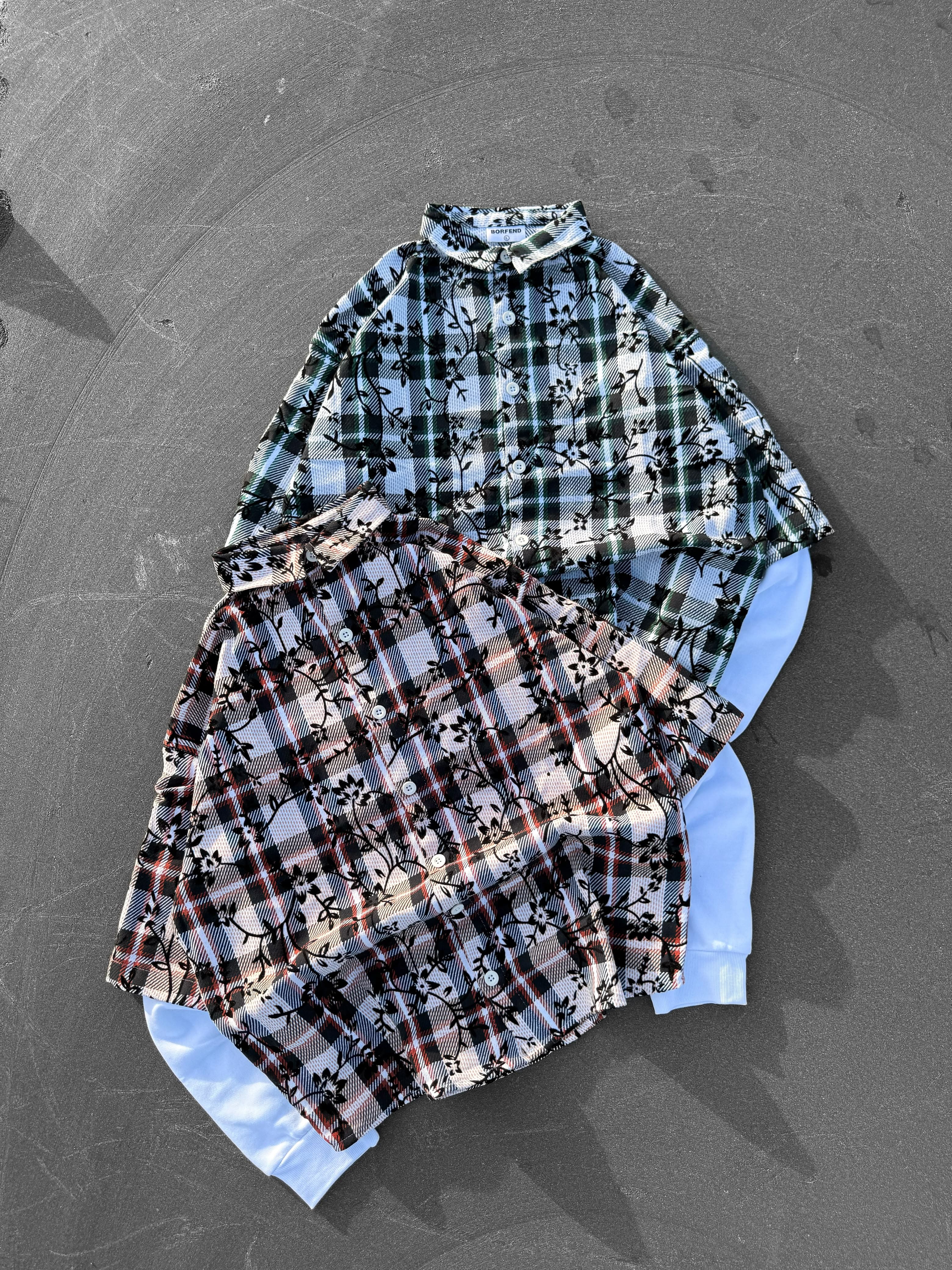 Borfend Flocked Check Shirt